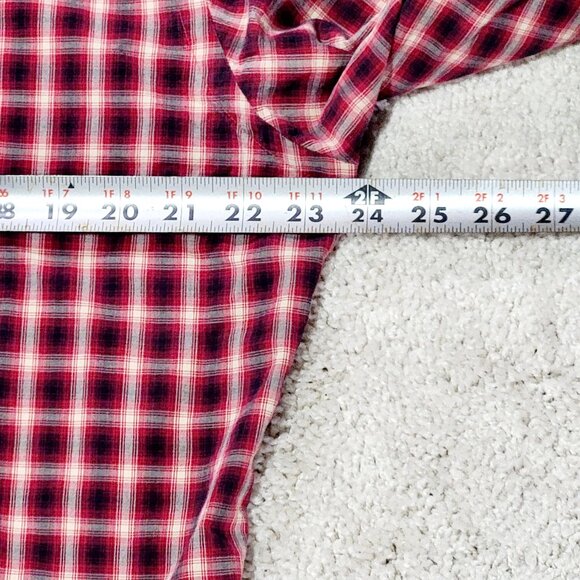 Polo Ralph Lauren Classic Western Pearl Snap Btn Shirt Men L Red Tartan Plaid - Picture 10 of 12
